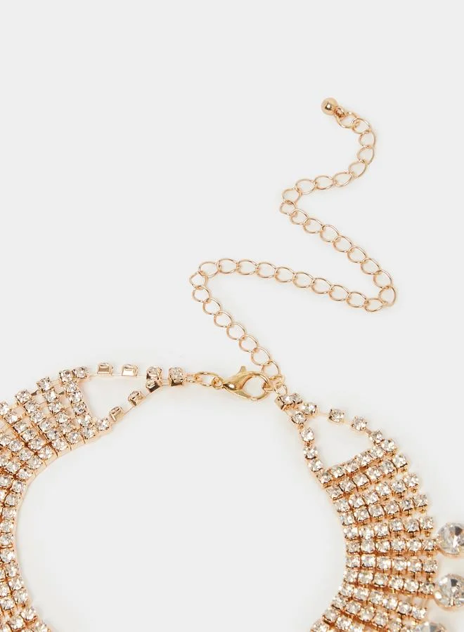 Styli  Sparkling Crystal Choker Necklace for Women | Best Price UAE
